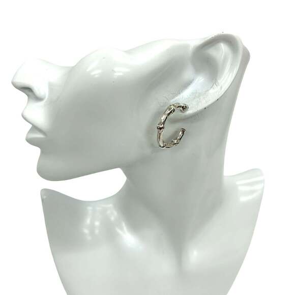 TIFFANY Authentic Silver Bamboo Earrings